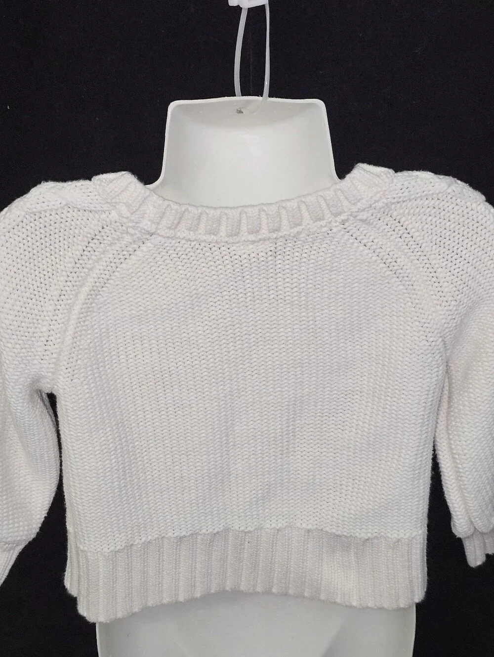 GAP 2T Classic Cable Knit Wome Sweater - White